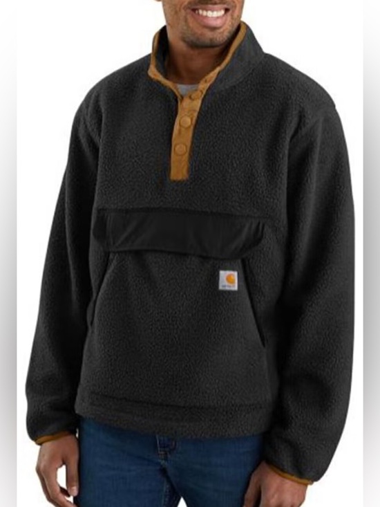 Carhartt Other - Carhartt Relaxed Fit Fleece Pullover for Men - Black size medium quarter snap
